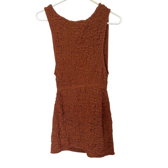 Free People Scarlett Smocked Mini Dress Cutout Sz M - Picture 3 of 7